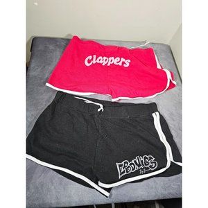 Lot of 2 Women’s Boxer Craft Shorts Workout Running Black And Red Clappers Size